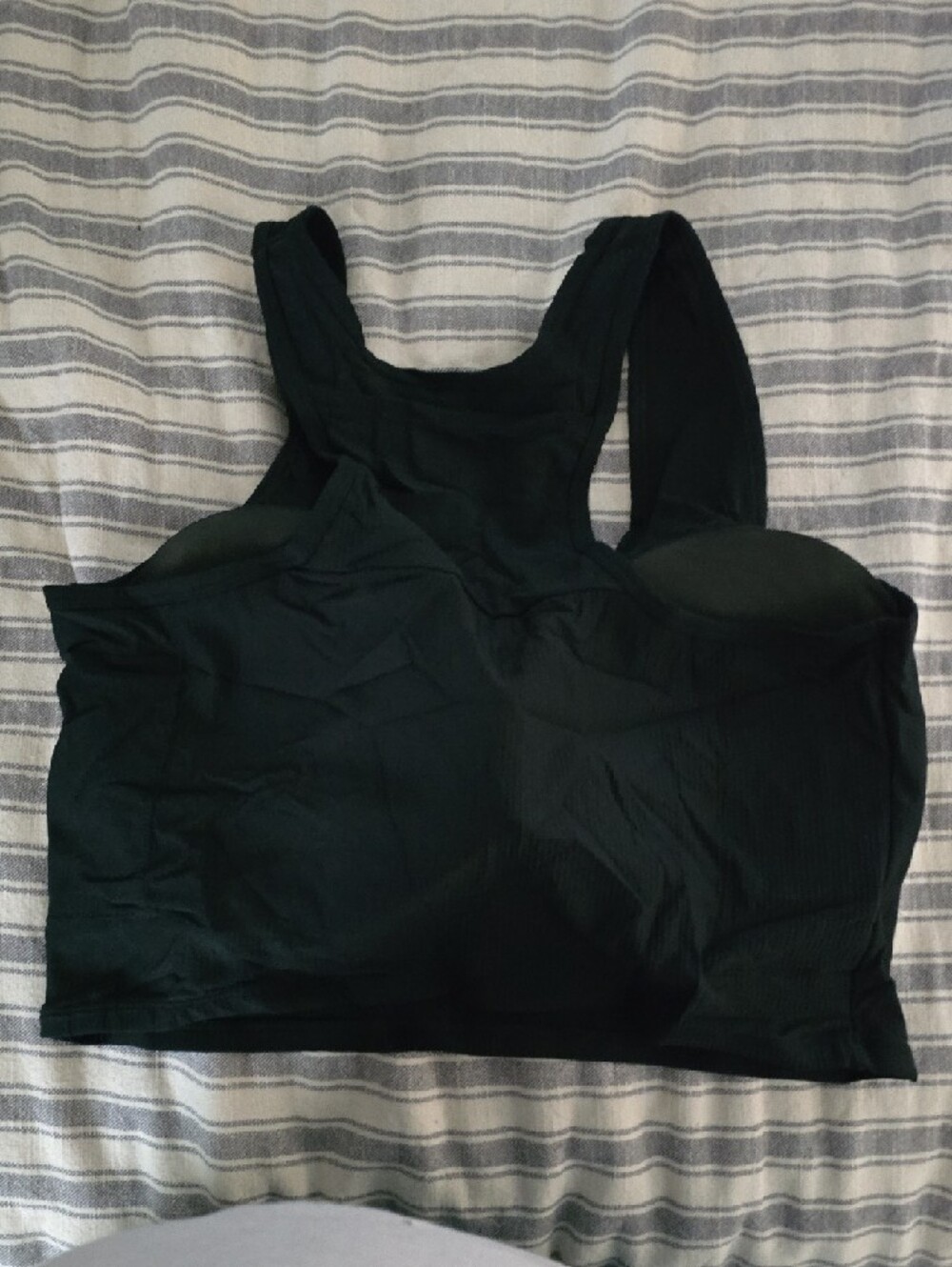 JK Black Ribbed Racerback Sports Bra - Picture 3 of 3
